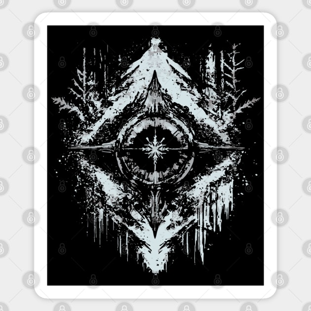 Tribal Snow - Native American Symbol Sticker by TuncGK